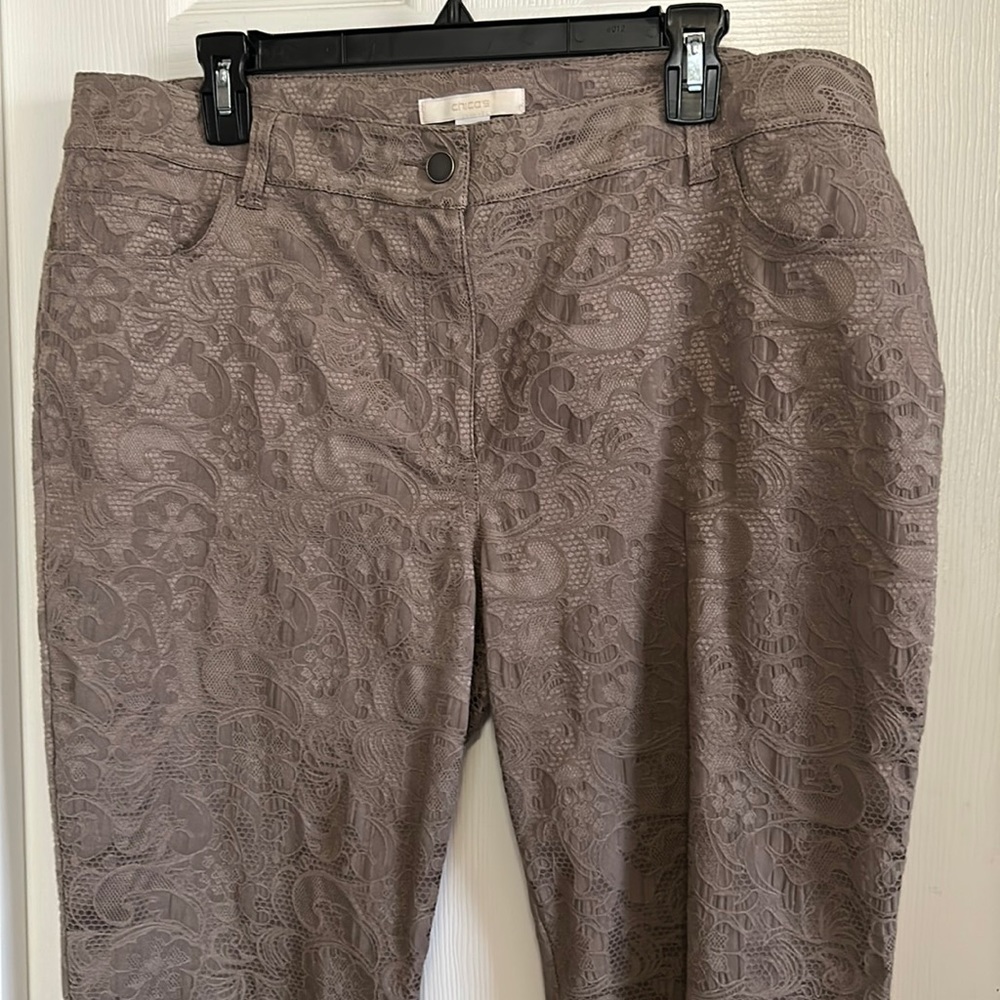 Chico's Taupe Lace Pants